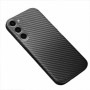 Силиконовый чехол для Samsung S23 PLUS Carbon (карбон) чёрный матовый