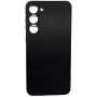 Силиконовый чехол для Samsung S23 PLUS Carbon (карбон) чёрный матовый
