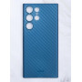 Пластиковый ультратонкий чехол для Samsung S23 ULTRA Ultra KZDOO Синий  Air Carbon 