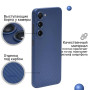 Пластиковый ультратонкий чехол для Samsung S23 PLUS KZDOO Синий Ultra Air Carbon