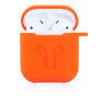 Чехол силиконовый  для AirPods 1/2 ОРАНЖЕВЫЙ