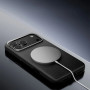 Ударопрочный чехол Leather case with MagSafe для iPhone 17 Чёрный