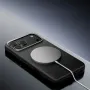Ударопрочный чехол Leather case with MagSafe для iPhone 17 Pro Max  Синий