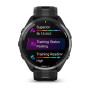 Умные часы Garmin Forerunner 965 47 mm Carbon Gray DLC Titanium Bezel with Black Case and Black/Powder Gray Silicone Band 