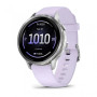 Умные часы Garmin Venu 4 41mm Silver with Periwinkle Silicone Band