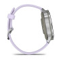Умные часы Garmin Venu 4 41mm Silver with Periwinkle Silicone Band