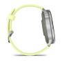 Умные часы Garmin Venu 4 45mm Silver with Citron Silicone Band 