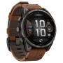 Умные часы Garmin Fenix 8 Pro 47mm  AMOLED Sapphire Carbon Grey DLC Titanium + Chestnut Leather Band +Silicone Band