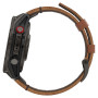 Умные часы Garmin Fenix 8 Pro 47mm  AMOLED Sapphire Carbon Grey DLC Titanium + Chestnut Leather Band +Silicone Band
