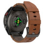 Умные часы Garmin Fenix 8 Pro 47mm  AMOLED Sapphire Carbon Grey DLC Titanium + Chestnut Leather Band +Silicone Band