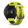 Умные часы Garmin Forerunner 965 47mm  Titanium Bezel with Black Case and Whitestone/ Yellow Silicone Band 