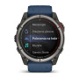 Garmin Quatix 8 47mm AMOLED Sapphire Titanium grey with blue band