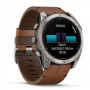 Умные часы Garmin Fenix 8 51mm AMOLED Sapphire Bare  Titanium Black with  Chestnut Leather + Silicone Band  