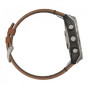 Умные часы Garmin Fenix 8 51mm AMOLED Sapphire Bare  Titanium Black with  Chestnut Leather + Silicone Band  