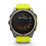 Умные часы Garmin Fenix 8 51mm Solar Sapphire Titanium with Yellow Graphite  Silicone Band 