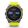 Умные часы Garmin Fenix 8 51mm Solar Sapphire Titanium with Yellow Graphite  Silicone Band 