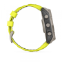 Умные часы Garmin Fenix 8 51mm Solar Sapphire Titanium with Yellow Graphite  Silicone Band 