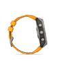 Умные часы Garmin Fenix 8 47mm Amoled Sapphire  Carbon  Gray DLC Titanium with Spark Orange  Silicone Band 
