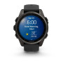 Умные   Часы Garmin Fenix 8 43mm Amoled Sapphire Titanium Carbon Gray DLC with PebbleGray Silicone band