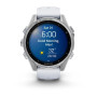 Умные  Часы Garmin Fenix 8 43mm Amoled Silver with Whitestone  Silicone Band 