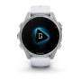 Умные  Часы Garmin Fenix 8 43mm Amoled Silver with Whitestone  Silicone Band 