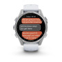 Умные  Часы Garmin Fenix 8 43mm Amoled Silver with Whitestone  Silicone Band 
