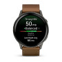 Умные часы Garmin Venu 4  45mm Slate  Gray with   Black Silicone Band + Brown Leather  Band