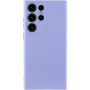 Чехол Silicon Cover на Samsung Galaxy S24 Ultra с микрофиброй лаванда