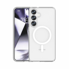 Чехол-накладка противоударный Samsung S25 PLUS  ПРОЗРАЧНЫЙс MagSafe