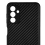 Силиконовый чехол для Samsung A13 Lite/ A04S черный матовый под карбон 