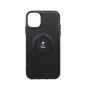 Противоударный силиконовый чехол с подставкой и защитой камеры для iPhone 12 Pro/12  чёрный матовый