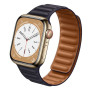  Ремешок Leather Link для Apple Watch 38/40/41/42mm   кожа  тёмно-синий /Midnight