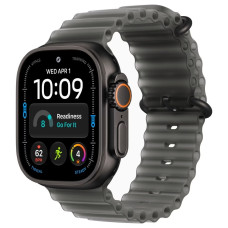 Apple Watch Ultra 4 49mm Black Titanium Case with Translucent Black Ocean Band (GPS + Cellular) (M/L)