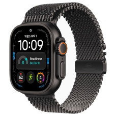 Apple Watch Ultra 4 49mm Black Titanium Case with Black Titanium Milanese Loop (GPS + Cellular) (S/M/L)