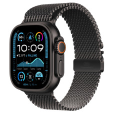 AApple Watch Ultra 2 (2024) GPS + Cellular, 49 мм, корпус из черного титана, ремешок Milanese черного цвета, размер M