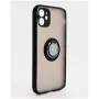 Чехол противоударный  ЧЁРНЫЙ  с кольцом и магнитной пластиной для iphone 12 mini