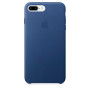 Кожаный чехол Apple Leather Case для iPhone 7 Plus / 8 Plus СИНИЙ