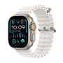 Apple Watch Ultra 2 GPS + Cellular 49mm Titanium Case with White Ocean Band (корпус из титана, ремешок Ocean белого цвета)