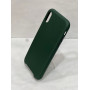 Чехол кожаный для Apple iPhone  XR  Leather Case зелёный