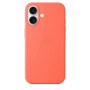 Чехол силиконовый MagSafe для iPhone 16  PLUS Silicone Case with MagSafe Tangerine